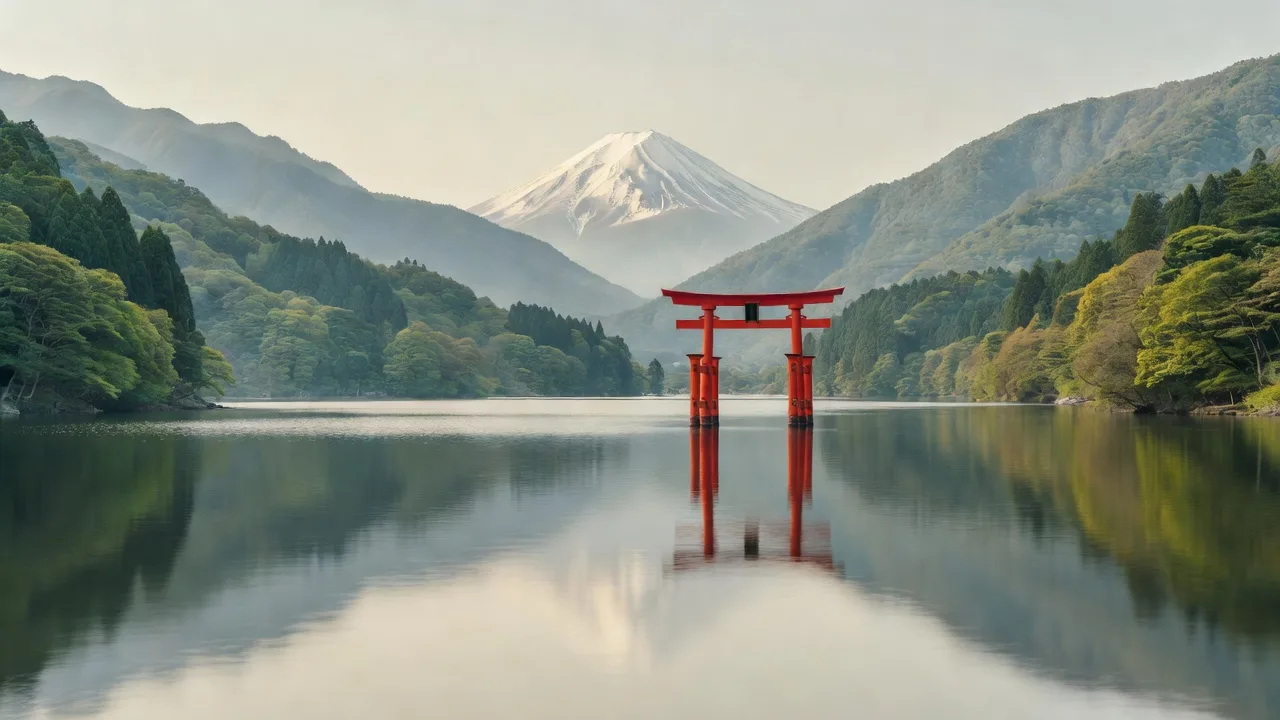 箱根 芦ノ湖と富士山