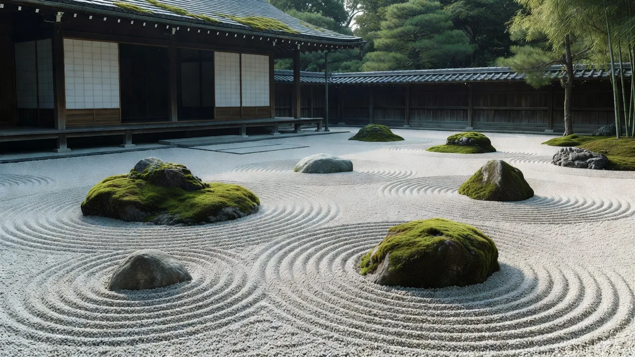 龍安寺の枯山水庭園